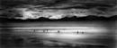 Nelson beach in monochrome